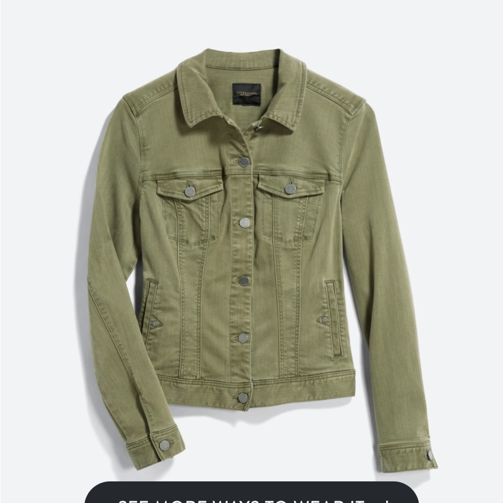 Liverpool LA Temma Denim Jacket Olive Medium